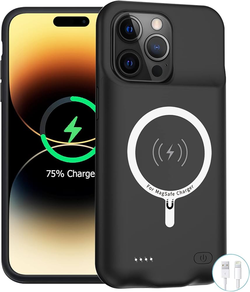 Amazon.com: LALKS Battery Case for iPhone 14 Pro, 7000mAh Slim Qi